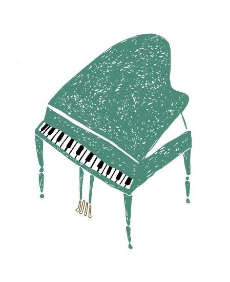 Megan Monismith, Musical Instruments Drawing, 달력 디자인, Piano Art, Music Illustration, Soyut Sanat Tabloları, Music Images, Festival Posters, Color Background