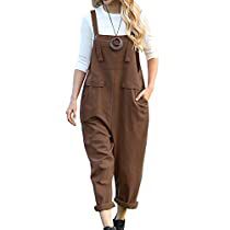 Check this out at Amazon Comfy Overalls, Overalls Baggy, Girls Harem Pants, Baggy Overalls, Fairycore Fashion, Overalls Casual, Linen Overalls, Coffee Outfit, Long Pant Jumpsuit