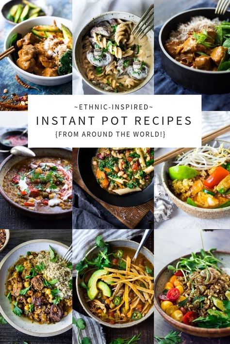 15 Ethnic- Inspired Instant Pot Recipes from Around the Globe! Simple Healthy and Easy recipes full of flavor and spices! #instantpotrecipes #instantpot #ethnicrecipes #pressurecooker Easy Instapot Recipes, Recipes From Around The World, Pot Recipes Easy, Best Instant Pot Recipe, Healthy Instant Pot Recipes, Instant Pot Dinner Recipes, Instapot Recipes, Instant Pot Pressure Cooker, Pressure Cooker Recipes