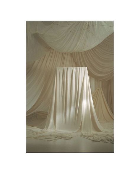 soon Moody Wedding Draping, Draped Backdrop Photoshoot, Draped Fabric Wall, Hanging Fabric Installation, Draped Room, Layered Backdrop, Sheet Backdrop, Wall Drapes, Wedding Draping