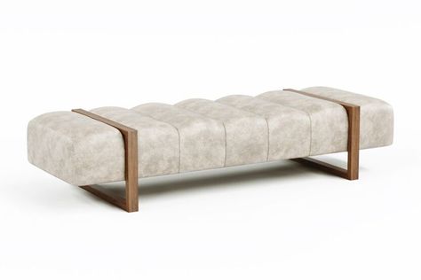 An incredibly elegant piece, this fully upholstered CY Indigo Bench is inviting to the eye and touch alike. Versatile and functional, available with wood or metal legs and leather or fabric upholstery. A masterclass in modern design, the Indigo Bench seamlessly blends into countless stylistic compositions. For more options, please check out our Benches and Ottomans category. Modern Design Living Room, Dressing Chair, Luxury Chairs, Master Room, Furniture Design Living Room, Bench Designs, Exclusive Furniture, Modern Seating, Upholstered Bench