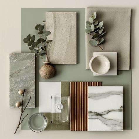 Bathroom Material Board Interior Design, Mood Board For Office Interiors, Materials Moodboard Interior, Office Moodboard Interior Design, Minimalist Interior Moodboard, Interior Materials Board, Earthy Palette Colour Schemes, Bedroom Interior Mood Board, Material Boards Interior Design