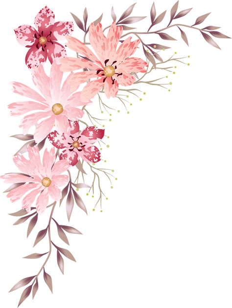 Pink watercolor flower isolated Floral Png Vector, Pink Flower Png, Flower Lockscreen, Watercolor Flowers Png, Flower Png Images, Childcare Activities, Flowers Illustration, Pink Watercolor Flower, Floral Border Design