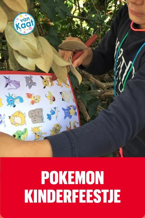 Organiseer zelf thuis een Pokemon kinderfeestje met het draaiboek van vanKaat. Makkelijk en met leuke activiteiten zoals een speurtocht, pokedex maken en meer! Pikachu, Duffle Bag, Pokemon, Van, Pokémon