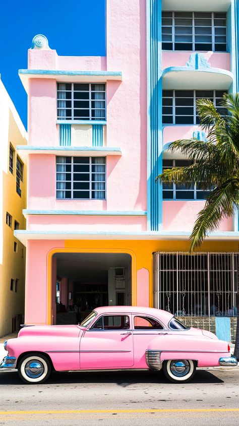 Explore Miami's South Beach with Libra, where art deco meets Cuban flair. Iconic architecture, vibrant murals, and beach vibes come alive in retro-inspired photography. South Beach Miami Aesthetic, Astro Travel, Miami Beach Aesthetic, Miami Weekend, Art Deco Miami, 80s Miami, Retro Miami, Dye Inspiration, Beach Art Deco