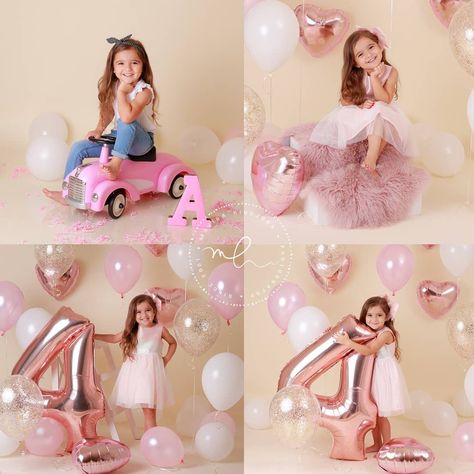 Unicorn Photoshoot Ideas Indoor, 4th Birthday Girl Photoshooting, 5th Bday Photoshoot Ideas, Birthday 2 Photoshoot, Toddler Girl Birthday Photoshooting Ideas, Toddler Girl Birthday Photoshooting, 4 Birthday Photoshoot Ideas, Four Year Old Photo Shoot, 4 Year Photoshoot Ideas