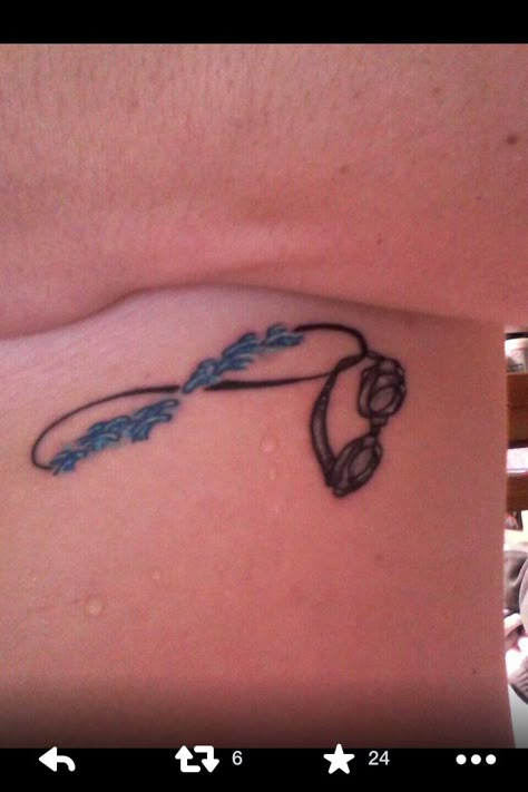 Swimming tattoo! Swimming Related Tattoos, Competitive Swimming Tattoo, Tattoo Ideas For Swimmers, Swim Tattoo Swimmers, Synchronized Swimming Tattoo, Tattoos For Swimmers, Swimmer Tatoos, Swimming In Circles Tattoo, Swim Tattoo Ideas