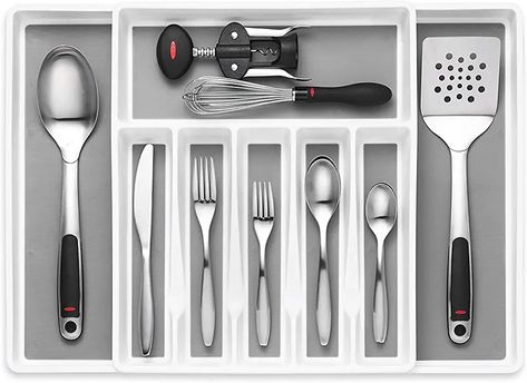 Amazon.com : silverware organizer Kitchen Utensil Drawer Organization, Kitchen Utensil Drawer, Cutlery Drawer Organization, Flatware Drawer, Silverware Drawer Organizer, Utensil Drawer Organization, Silverware Drawer, Utensil Tray, Silverware Organization