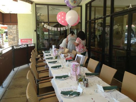 Bridal shower at Patio restaurant Bridal Shower Decorations Restaurant, Bridal Shower At A Restaurant, Bridal Shower Restaurant, Restaurant Baby Shower Ideas, Restaurant Baby Shower, Baby Shower At Restaurant, Wedding Flow, Patio Restaurant, Baby Shower Pictures