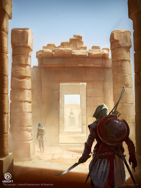 ArtStation - Assassin's Creed Origins concept art, Xu Zhang Ac Origins Concept Art, Ac Origins Wallpaper, Assisans Creed, Creed Quotes, Ac Origins, Mood Painting, Assassins Creed 1, Assassin's Creed Wallpaper, Assassin's Creed Origins