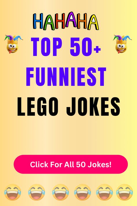 Check Out The Top 50+ Funny Lego Jokes And Puns. Click For All 50+ Hilarious Lego Jokes! Lego Puns, Lego Teacher, Lego Vampire, Lego Jokes, Jokes And Puns, Birthday Jokes, Block Play, Lego Man, Comedy Club