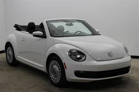 2014 Volkswagen Beetle 2.5PZEV 2.5 PZEV 2dr Convertible Convertible 2 Doors White for sale in Hudson, OH Source: http://www.usedcarsgroup.com/used-volkswagen-beetle-for-sale 2014 Beetle Volkswagen, White Volkswagen Beetle, Volkswagen Convertible, Gold Quinceanera, Volkswagen Beetle Convertible, Beetle For Sale, Beetle Convertible, 2 Doors, Vw Beetle