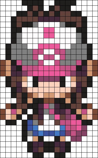 Hilda Pokemon, Pokemon Cross Stitch, Pokemon Bead, Kandi Cuffs, Pixel Art Pokemon, Pokemon Perler Beads, 3d Perler Bead, Pixel Art Templates, Pony Bead Patterns