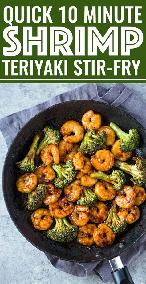 Broccoli Beef Recipe, Shrimp Teriyaki, Stir Fry Shrimp Recipes, Teriyaki Stir Fry, Shrimp And Broccoli, Shrimp Recipes For Dinner, Shrimp Recipes Easy, Beef Recipe, Given Up