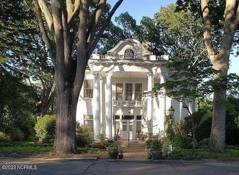 1903 Neoclassical For Sale in Wilson, North Carolina - OldHouses.com Coastal Redwood, Historic Homes For Sale, Grand Kitchen, Hand Painted Wallpaper, Old Houses For Sale, Vintage Bath, Mansions For Sale, Landscape Plans, Fantasy House