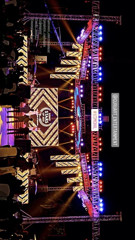 Led Wall Design Stage, Led Screen Stage Design, Music Festival Decor, Sangeet Stage, Engagement Stage Decoration, Stage Lighting Design, Lighting Truss, Cool Backdrops, Auditorium Design