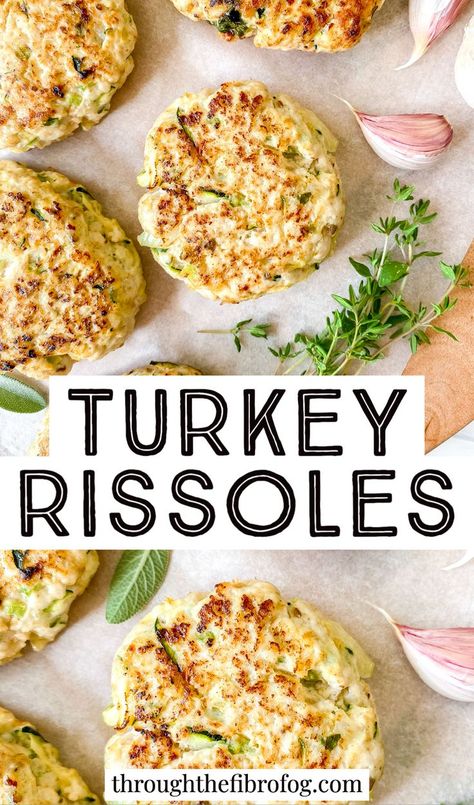 labelled turkey rissoles on a wooden board next to fresh herbs and garlic cloves. Turkey Rissoles Recipes, Minced Turkey Recipes Healthy, Turkey Mince Recipes Healthy, Turkey Minced Meat Recipe, Minced Turkey Recipes, Turkey Rissoles, Rissoles Recipe, Quick Turkey, Turkey Mince Recipes