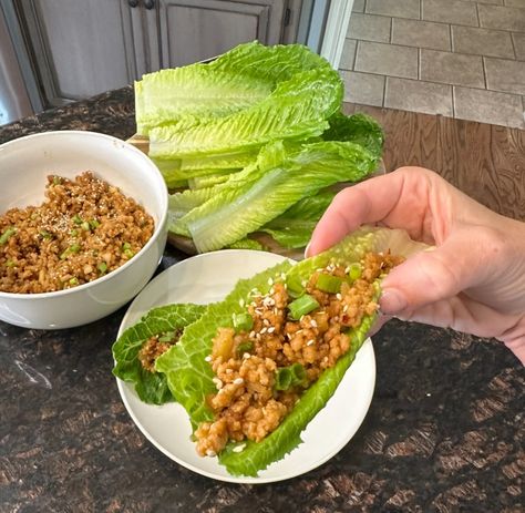 PF Chang's Chicken Lettuce Wraps - Crazy Busy Mama Chicken Hoisin Sauce, Crazy Busy Mama, Pf Changs Lettuce Wraps, Pf Changs Chicken Lettuce Wraps, P F Chang, Pasta Con Broccoli, Pf Chang, Chinese Chicken Salad Recipe, Asian Chicken Lettuce Wraps