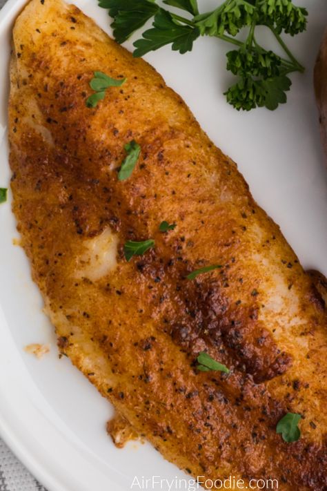 Air Fryer Swai Fish (EASY!) - Air Frying Foodie Swai Fillet Recipes Air Fryer, Fish Recipes Air Fryer, Fish Recipes Swai, Swai Fillet Recipes, Swai Fish Recipes, Swai Recipes, Baked Swai, Air Fried Fish, Air Fryer Fish Recipes