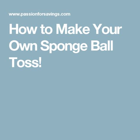 How to Make Your Own Sponge Ball Toss! Make Self Rising Flour, Easy Blueberry Muffins, Fly Paper, Peach Cobbler Easy, Making Pasta, Healthy Ice Cream, What Is Self, Pasta Dough, Self Rising Flour