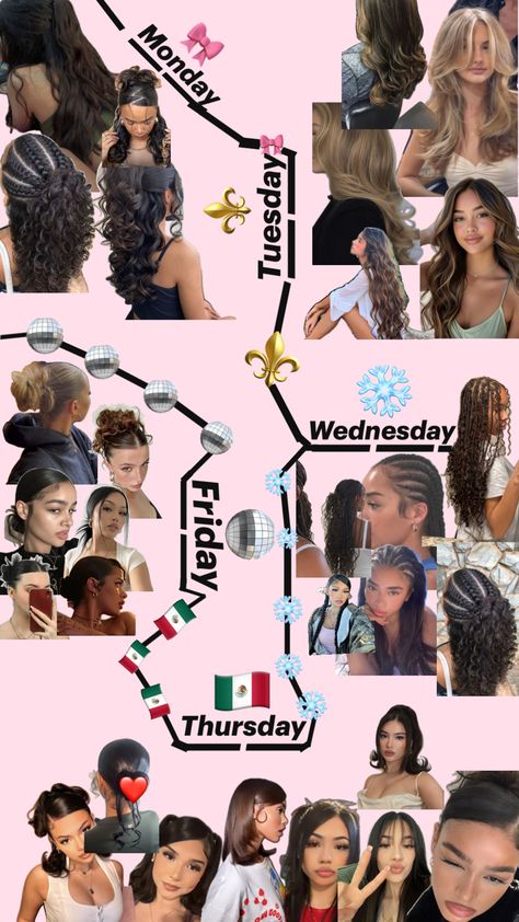 This is a cute photo. You can save anytime you don’t know what hairstyle to do. You can just find something that you like here. (I tried putting as much hairstyles as I could) thank you bye 🐬☺️ Hairstyles For The Week, Curly Braided Hairstyles, Quick Curly Hairstyles, Easy Hairstyles For Thick Hair, Hair Inspiration Long, Easy Hairstyles For School, Cute Simple Hairstyles, Cute Curly Hairstyles, Cute Braided Hairstyles