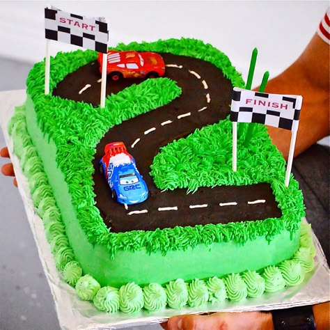 Cars Cake Car Cake Ideas, Bolo Blaze, Cake Ideas For Boys, Car Cakes For Boys, Cars Cake Design, Γενέθλια Mickey Mouse, Bolo Panda, Toddler Birthday Cakes, Cars Theme Cake