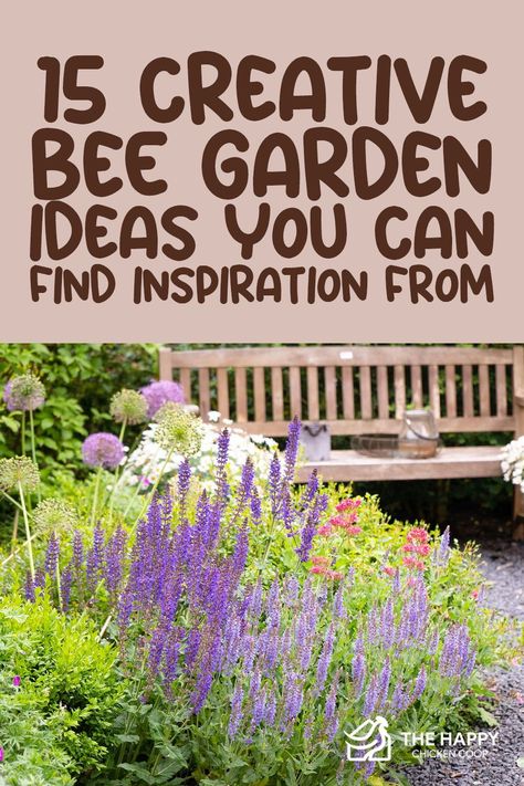 Bee Flowers Garden, Bee Garden Design Layout, Apiary Design Gardens, Pollinator Garden Design Ideas, Bird And Butterfly Garden Ideas, Flowers For Bees And Butterflies, Bee Yard Design, Butterfly Garden Ideas Landscaping, Bee Garden Ideas