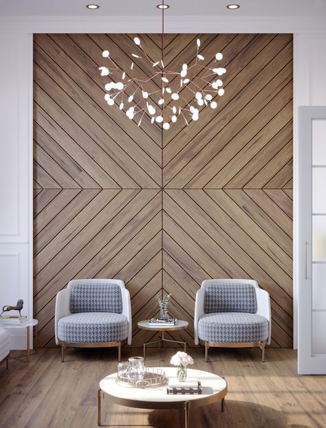 Wooden Wall Design, Modern Wall Paneling, Wood Wall Design, Drawing Room Decor, Wall Panel Design, Wooden Wall Panels, Wood Accent Wall, Wall Decor Design, Interior Wall Design