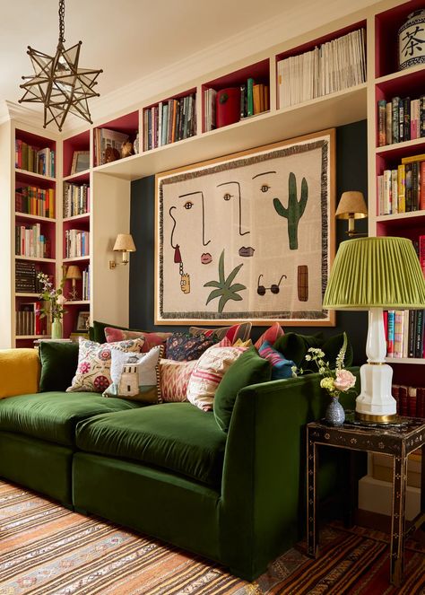 Shop Stella Weatherall's art-filled Notting Hill house | House & Garden Notting Hill House, University Rooms, Acrylic Coffee Table, Yellow Sofa, Room London, London House, Hill House, Spare Bedroom, Notting Hill