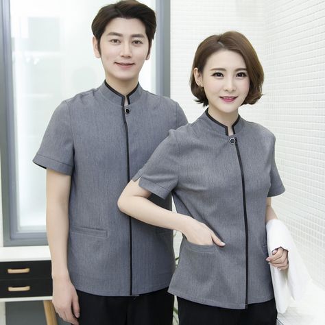 >> Click to Buy << Cleaning Wear Short Sleeved Summer Female Cleaning Work Suit Property Hotel Room Attendant Female Clothing Hot Suit J199 #Affiliate House Keeping Uniform, Waiter Uniform Design, Nursing Scrubs Outfits, Housekeeping Dress, Housekeeping Uniform, Room Attendant, Hot Suit, Waiter Uniform, Corporate Shirts