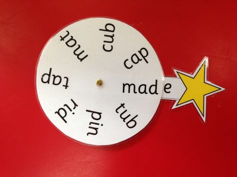 Magic e wheels, move the wand around to each word Magic E Words Activities, Magic E Wand, Magic E Games, Magic E Activities, Word Wheel, Multisensory Phonics, Magic E Words, Cvc Words Kindergarten, Cvc Word Activities