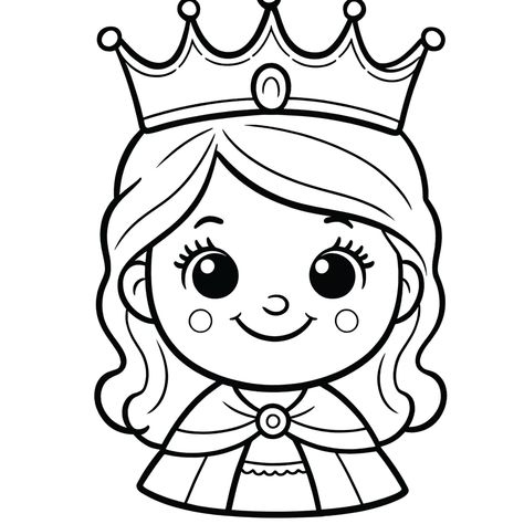 Queen Coloring Pages ᗎ Coloring book – Coloring Template - yoyoColoring Queen Drawing Easy, Queen Coloring Pages, Queen Cartoon, Historical Queens, Letters Drawing, Coloring Template, Queen Drawing, Fantasy Queen, Queen Images