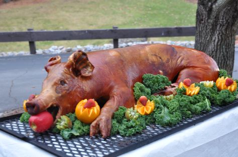 Hawaiian Pig Roast Luau Food, Whole Pig Roast Wedding, Roasted Hog, Pig Roast Party, Hampshire Pig, Toga Party, Bbq Catering, Pig Food, Dream Dictionary