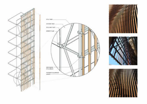 At Arizona State University, pixelated aluminum louvers shade residence hall - Archpaper.com Louver Design, Facade Detail, Construction Details Architecture, Shading Device, Aluminium Cladding, Concept Models Architecture, Facade Architecture Design, Residence Hall, Architecture Design Sketch