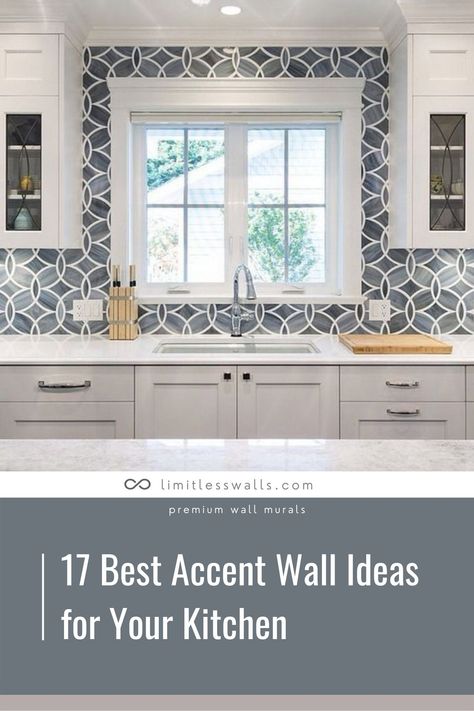 Tile Accent Wall Kitchen Backsplash Ideas, Wallpaper For Kitchen Accent Wall, Textured Wallpaper In Kitchen, Bold Kitchen Colors For Walls, Best Accent Wall Colors Kitchen, Tiled Wall In Kitchen, Feature Wall In Kitchen Ideas, Kitchen Wall Ideas Diy, Vinyl Wallpaper Backsplash