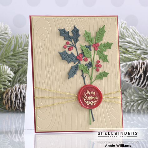 Spellbinders Wax Seal Cards, Spellbinders Sealed Collection, Wax Seal Christmas Cards, Spellbinders Sealed, Spellbinders Sealed Cards, Christmas Sentiments, Christmas Truck, Christmas Card Crafts, Spellbinders Cards