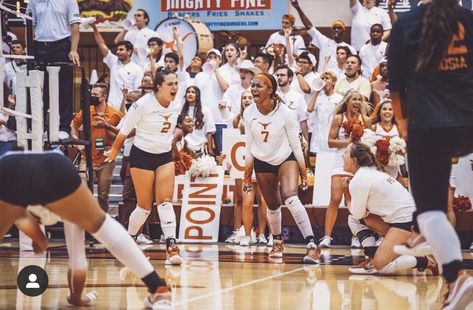 Texas Longhorns Volleyball, Ut Volleyball, Volleyball Hype, Longhorns Volleyball, Volleyball Besties, Volleyball Goals, Texas University Longhorns, Texas Volleyball, Volleyball Vibes