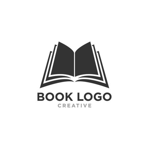 open book simple logo Open Book Logo, Book Logo, Self Reminder, Simple Logo, Open Book, Vector Art, Vector Free, Clip Art, ? Logo