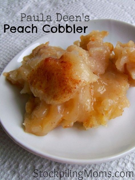 Paula Deen's Peach Cobbler is a family favorite and so easy to make! Trust me this dessert is out of this world delicious!