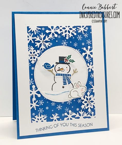 Stampin Up Snowman Magic, Santa Express, Snowman Christmas Cards, Snowman Cards, Christmas Card Inspiration, Magic Cards, Homemade Christmas Cards, Christmas Card Design, Paper Towel Holder