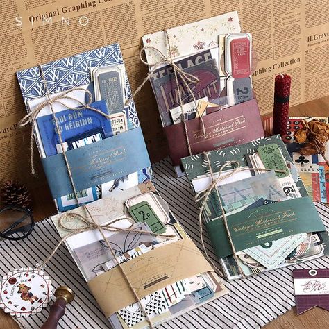 Vintage Matenial pack Series Kraft Paper Scrapbooking/Card Making/Journaling Project DIY Diary Vintage Decoration LOMO Cards _ - AliExpress Mobile Papel Vintage, Scrapbooking Journal, Memo Paper, Stickers Design, Album Diy, Vintage Packaging, Scrapbook Materials, Vintage Scrapbook, Diy Journal