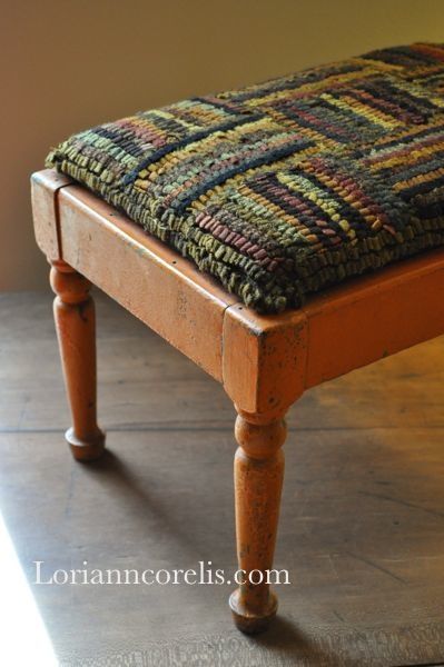 Antique Footstool, Proddy Rugs, Hooked Rugs Primitive, Locker Hooking, Rug Hooking Designs, Hook Punch, Hook Rug, Primitive Rugs, Stool Covers