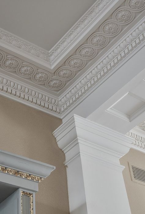 All Plaster Cornices | Cornice London Victorian Mood Board, Cornices Ceiling, Main Bedroom Ideas, Plaster Cornice, Cornice Design, Classical Interior, Modern Victorian, Plaster Walls, Jewellery Store