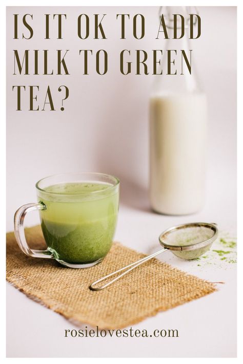 So we know that us Brits love a cuppa with milk, but is it ever acceptable to put milk in green tea? Green Tea With Milk, Green Tea Latte Recipe, Milk Tea Recipes, Healthy Milk, English Afternoon Tea, Matcha Recipes, Green Tea Bags, Green Tea Latte, Matcha Recipe