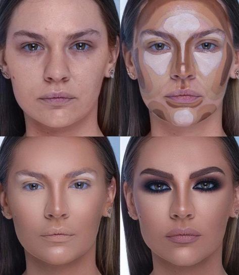 Face Contouring Makeup, Membentuk Alis, Purple Eye Makeup, Power Of Makeup, Makijaż Smokey Eye, Makeup Transformation, Natural Make Up, Glam Squad, Face Contouring