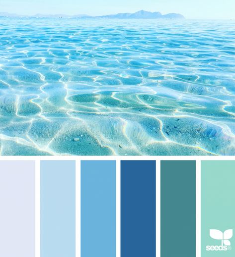 Color Sea | fresh hues | Bloglovin’ Beach Color Palettes, Palette Design, Color Schemes Colour Palettes, Sea Colour, Sea Design, Coastal Colors, Design Websites, Beach Color, Design Seeds