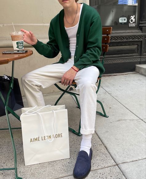 Green cardigan outfit Green Cardigan Outfit Men, Cardigan Outfit Men, Green Cardigan Outfit, Khaki Cardigan, Clever Tattoos, Necklaces Chain, Cardigan Outfit, Green Cardigan, Cardigan Outfits