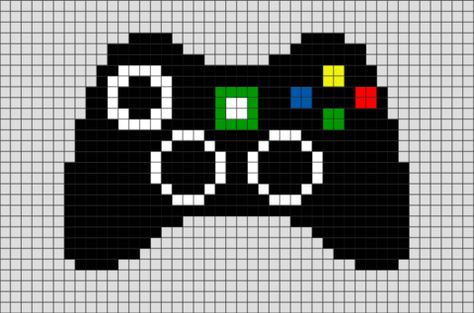 Game Controller Pixel Art – BRIK Video Game Controller Cross Stitch, Perler Bead Video Game Controllers, Pixel Art Pattern Video Games, Gaming Cross Stitch Patterns, Sports Pixel Art, Nerdy Pixel Art, Controller Pixel Art, Pixel Art Video Games, Gaming Pixel Art