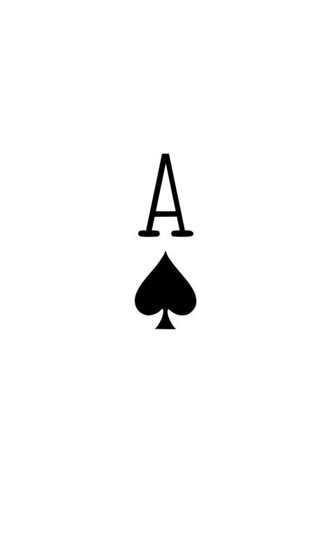 Ace Card Tattoo Design Simple, A Spade Tattoo, Tattoo Carte, Ace Of Spades Tattoo Design, Ace Card Tattoo, Domino Tattoo, Poker Symbols, Vegas Tattoos, Word Tattoo Designs