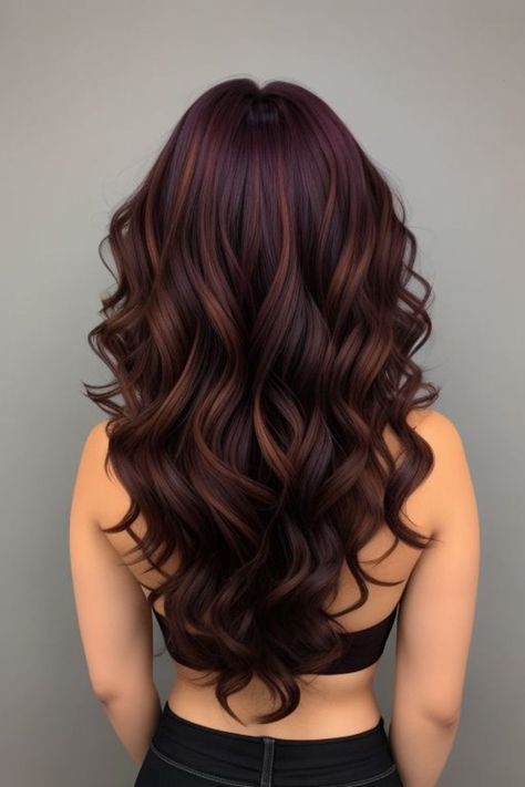 Best Colors For Short Hair, Brunette And Burgundy Hair, Balyage Short Hair Brunette Bob, Rich Cherry Chocolate Hair, Cute Hair Color Ideas For Brunettes, Subtle Vivid Hair Color Ideas, Professional Hair Color For Work, Unique Brunette Hair Color Ideas, Haircolor 2024 Women Trends